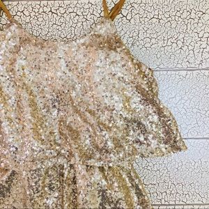 TOBI gold sequin dress